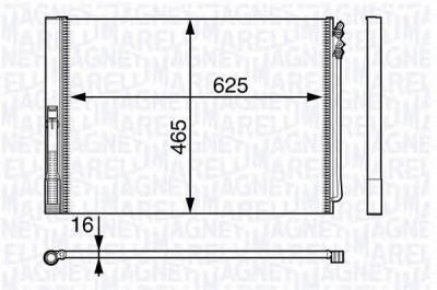 MAGNETI MARELLI 350203716000 -  Конденсатор, кондиционер